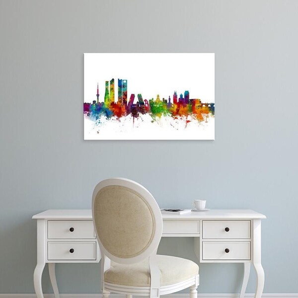 Easy Art Prints Michael Tompsett's 'Madrid Spain Skyline' Premium Canvas Art
