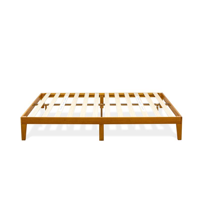 East West Furniture Queen Size Bed Frame with 4 Hardwood Legs and 2 Extra Center Legs - (Finish Options)