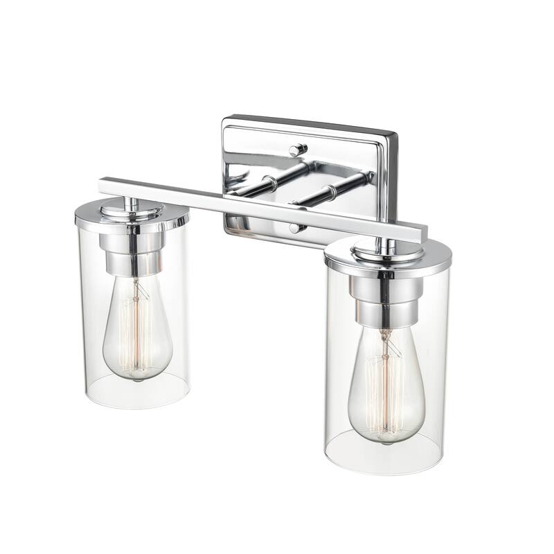 Millennium Lighting Verlana 2-Light Bathroom Vanity Fixture in Multiple Finishes with Clear Glass Shades