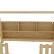 preview thumbnail 5 of 34, Kids Twin Floor Bed with Roof Frame and LED Light, Wooden House Bed with Bookshelf Storage and Guardrails