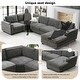 preview thumbnail 6 of 38, Irregular Corner U Shaped Sectional Sofa,Chenille Couch Set with Oversized Chaise