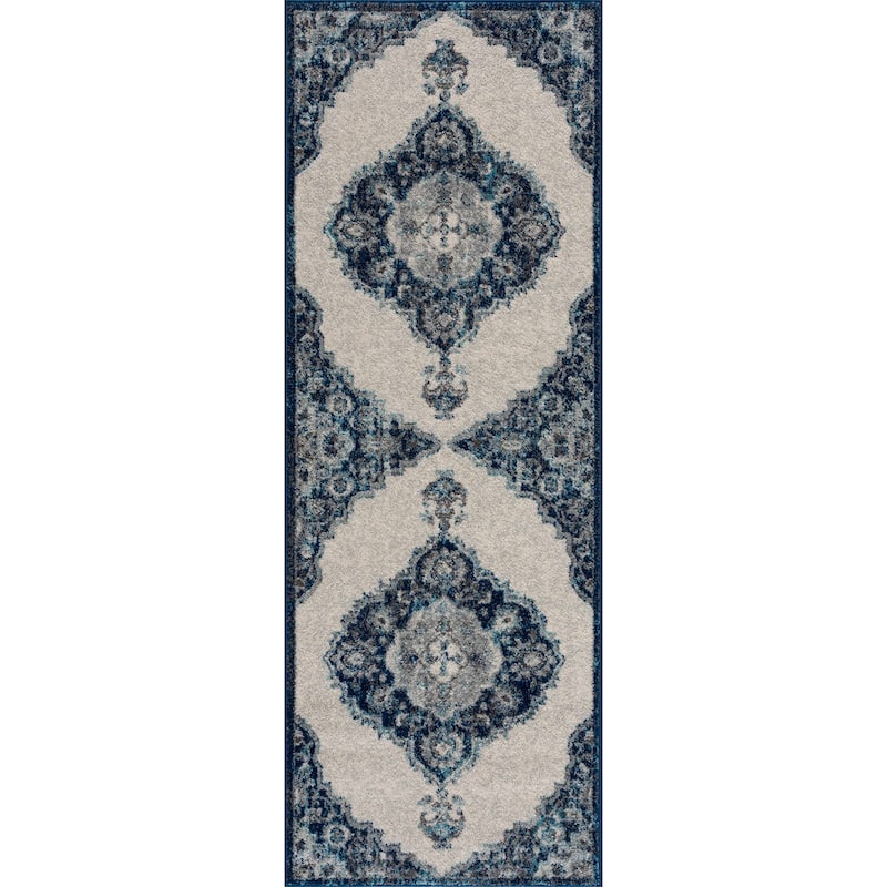 Hauteloom Istanbul Collection Vintage Oriental Traditional Medallion Area Rug