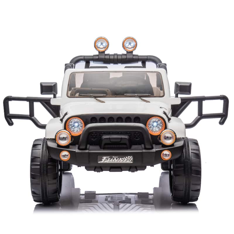 24V Kids Ride On Car Off-Road Toy Car White Battery Powered Electric Car