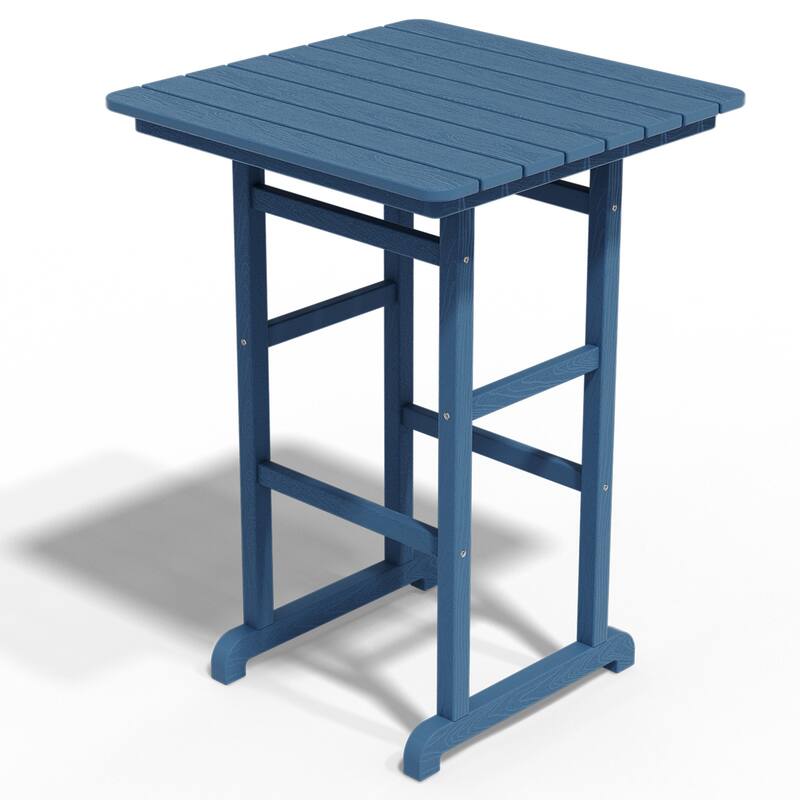 3-Piece HDPE Outdoor Patio Bar Table and Chiar Set, 2 Bar Stools & A Bar Table