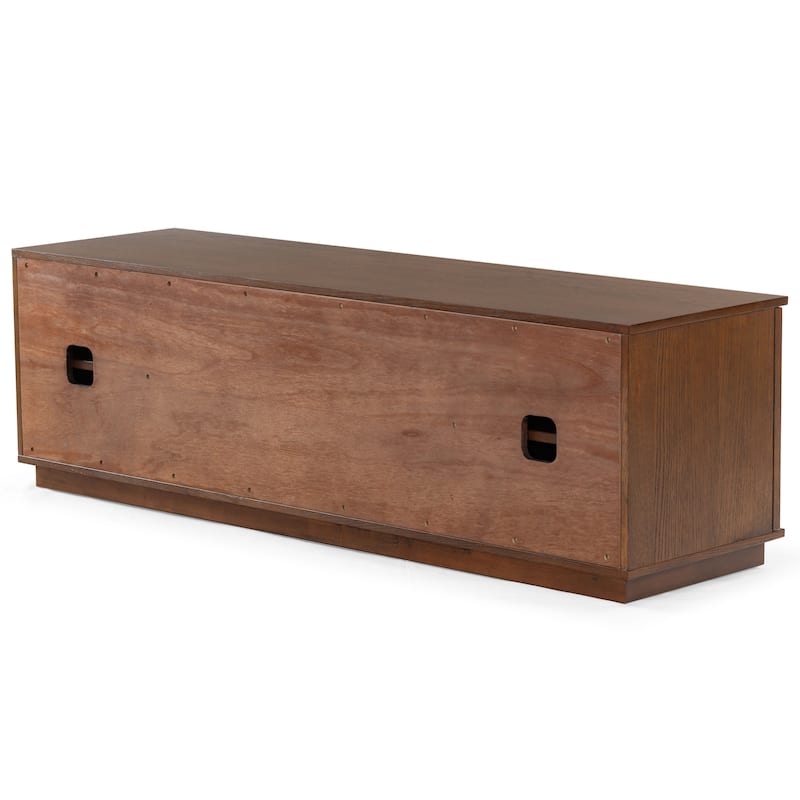 SAFAVIEH Couture Patty 4 Door Wood Media Stand - 63"W x 17"D x 19"H