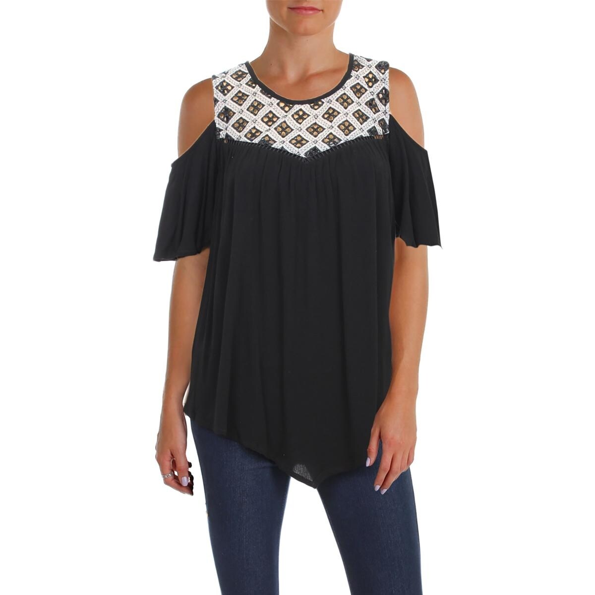cold shoulder handkerchief top