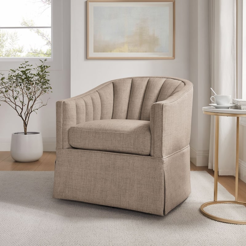 Sunveil Skirted Swivel Accent Chair by Greyson Living