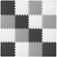 preview thumbnail 31 of 58, ProsourceFit Kids Solid Floor Play Mat 3/8-in 16 SQ FT - Black/Grey/White