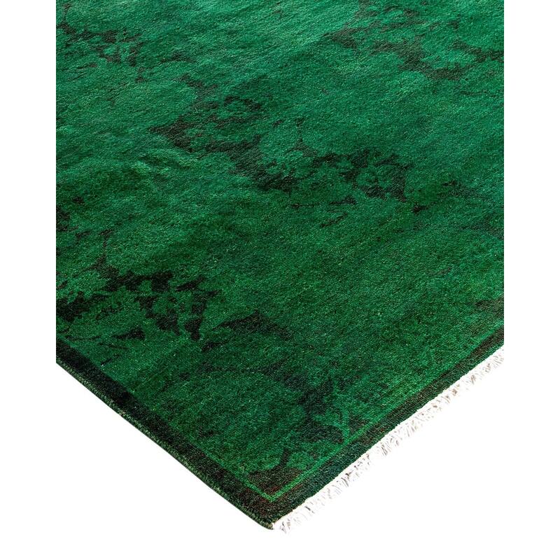 Contemporary Overdyed Wool Hand Knotted Runner - 2' 8" x 9' 8"