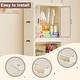 preview thumbnail 7 of 10, Portable Baby Wardrobe Closet with Magnetic Doors, Hanging Rod, 10 Hangers, White