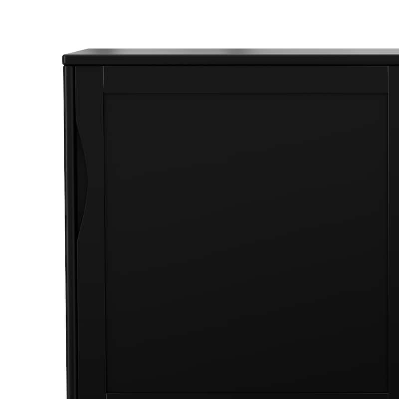 WYNDENHALL Pearson SOLID HARDWOOD 48" Wide Modern Medium Storage Cabinet - 48"w x 17"d x 42" h