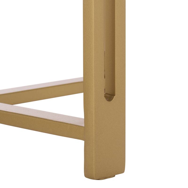 SAFAVIEH Couture Levitt Cast Glass Top Accent Table - 16"W x 16"D x 22"H