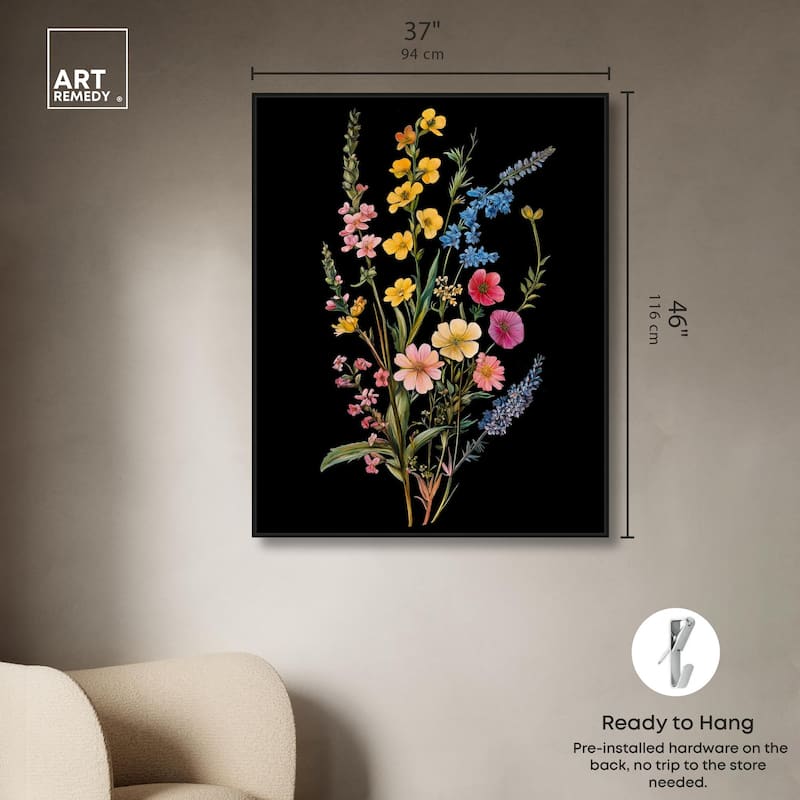 Darkling Daisies I Canvas by Art Remedy