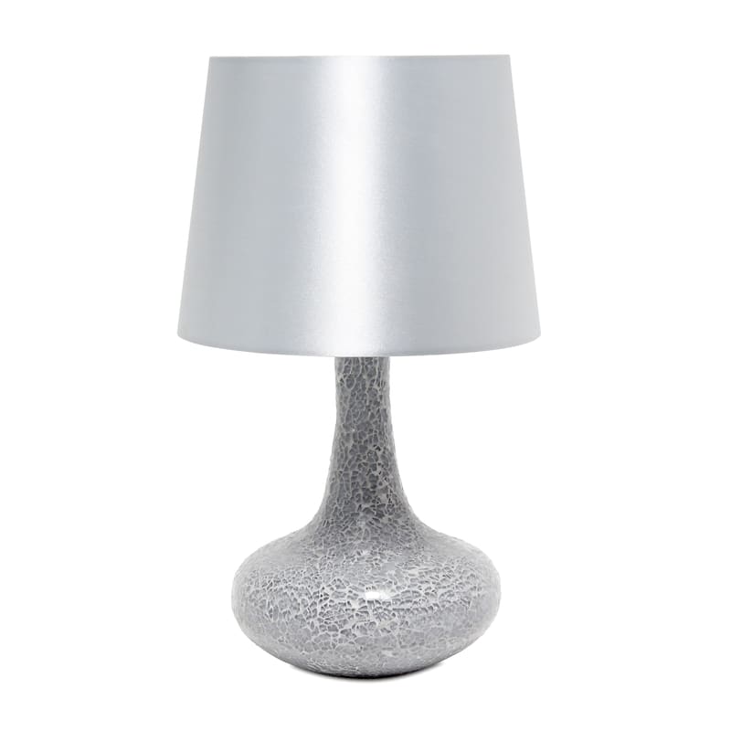 Creekwood Home 14.17" Patchwork Crystal Glass Table Lamp - 14.17 - Gray