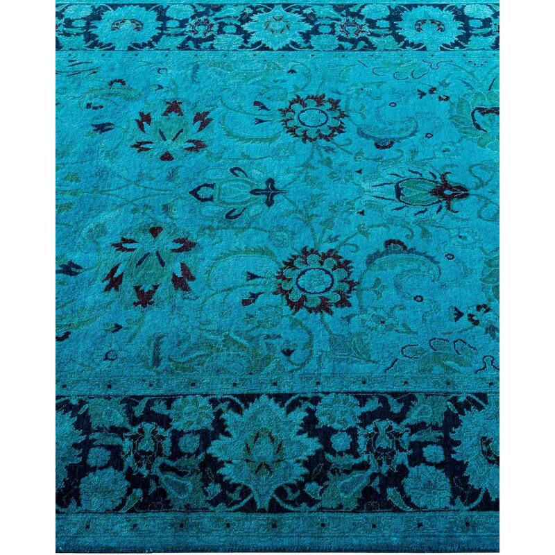 Contemporary Overdyed Wool Hand Knotted Area Rug - 4' 0" x 6' 1"