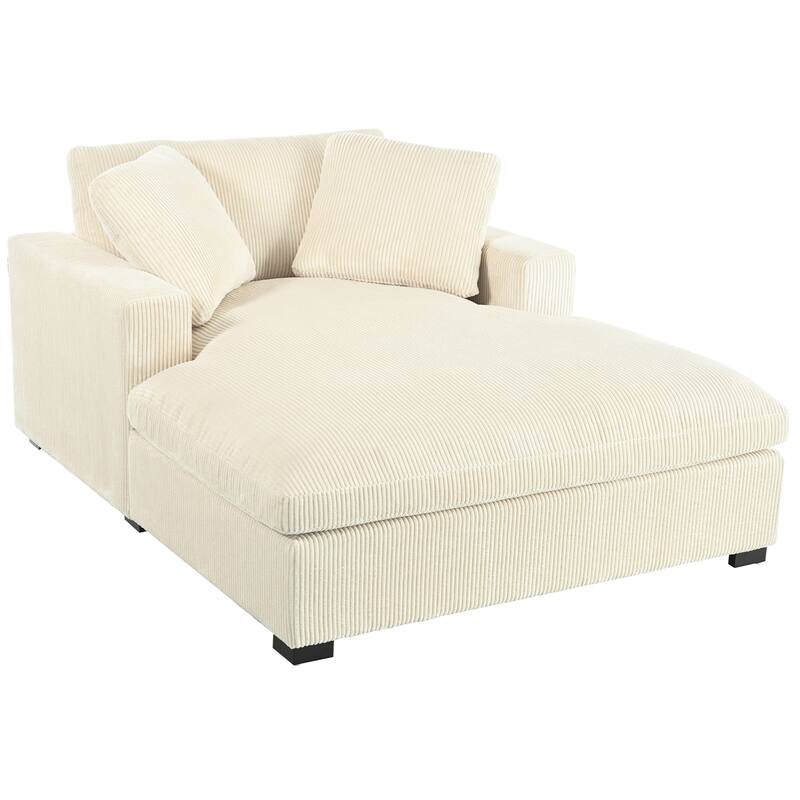 53.5" Oversized Chaise Lounge Lounge Chair, Living Room Upholstered Single Sofa Chair Sleepers Couch Bed