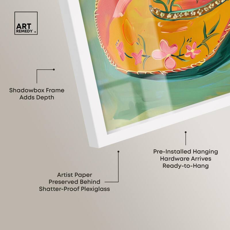Wildflower Cowboy Hat Shadowbox by Art Remedy