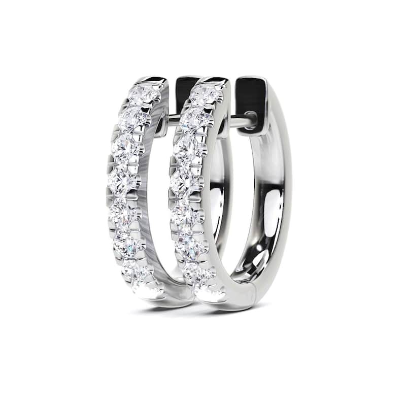 Vault Classics 0.33ct TW Natural Diamond Hoop Earrings (I VS2)