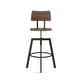 preview thumbnail 4 of 36, Amisco Woodland Adjustable Stool with Distressed Wood Seat