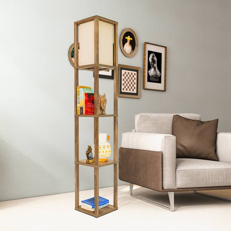 Golden Grace Long Arm Brass Floor Lamp