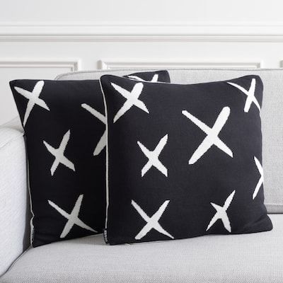 SAFAVIEH Denada 18-inch Square Decorative Throw Accent Pillow with Insert (Set of 2)