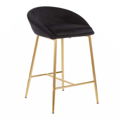 26" Counter Stool with Gold Frame by LumiSource - Set of 2