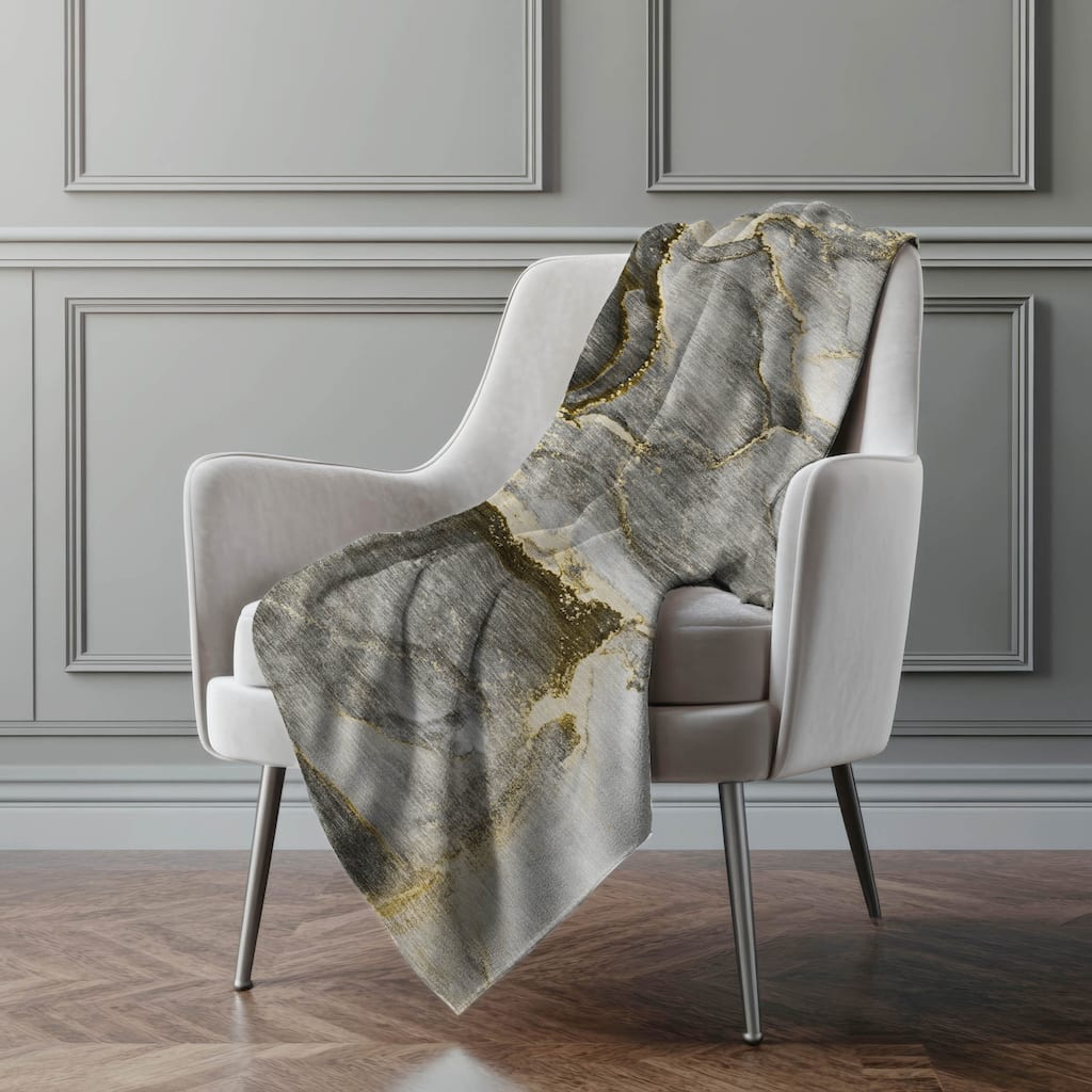 Premium Machine Washable Abstract Contemporary Sherpa Throw Blanket