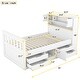 preview thumbnail 10 of 12, Twin Size Platform Bed Frame with Storage Bookcases and Shelves,4 Drawers