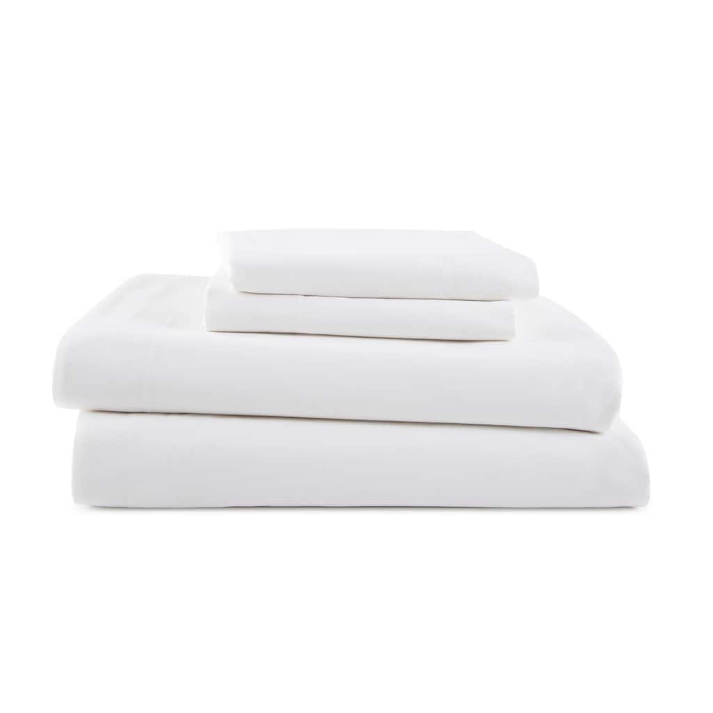Martex 225 Thread Count Queen White Sheet Set
