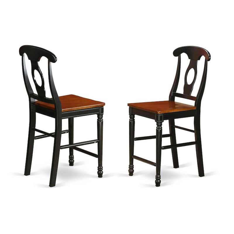 Modern Farmhouse Table Set - Kitchen Dining Table with Bar Stools - 5 Piece Set