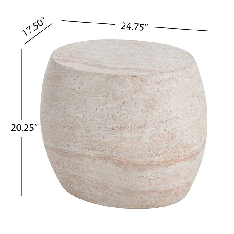 Gatsby Lightweight Concrete Side Table by Christopher Knight Home