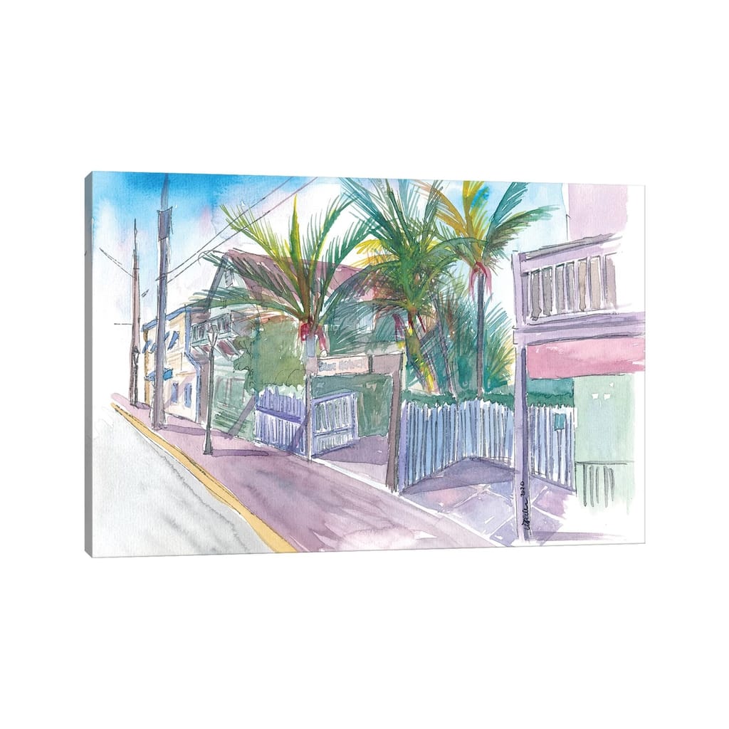iCanvas "Blue Heaven Thomas St Patio Key West Florida" by Markus & Martina Bleichner Canvas Print