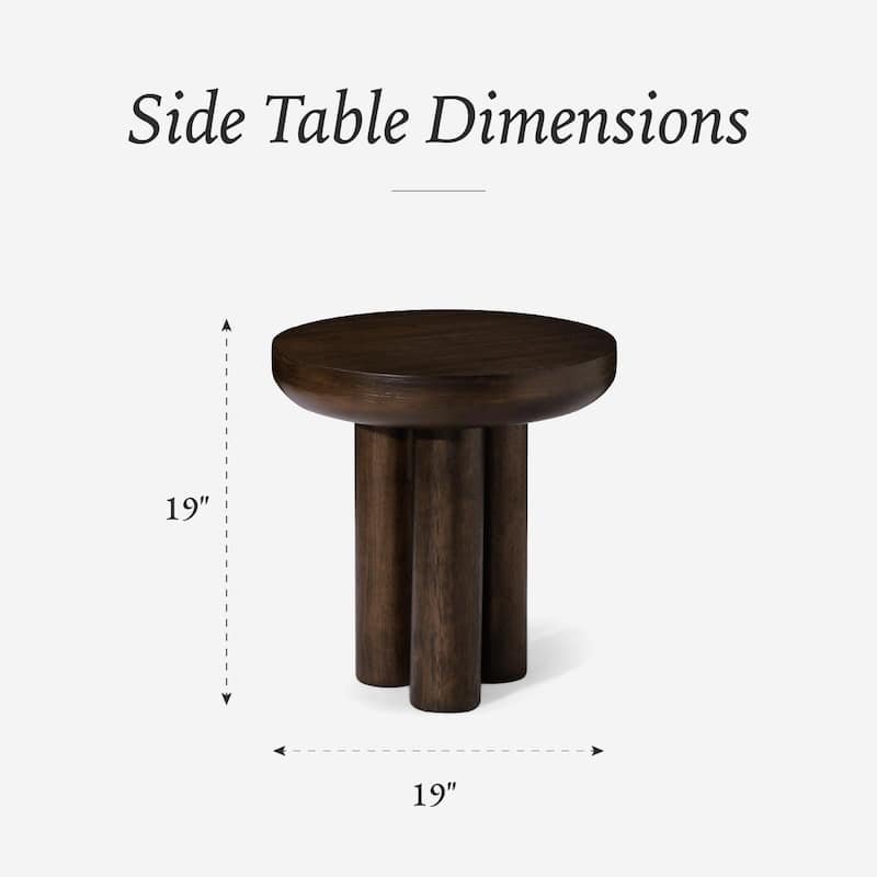 Maven Lane Owen Rustic Wooden Side Table