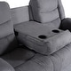 preview thumbnail 20 of 50, Modern 3-Piece Manual Reclining Living Room Sofa Set with Dropdown Table and Console