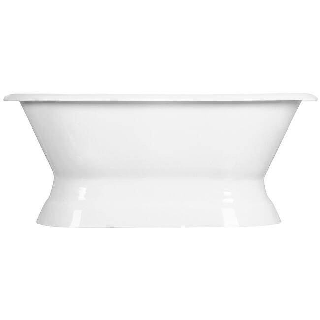 Kingston Brass Aqua Eden 66" Cast Iron Free Standing Tub with 7"