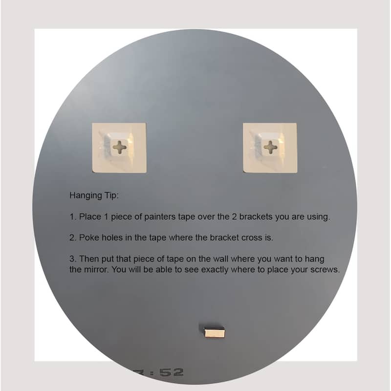 Frameless Round Beveled Wall Bathroom Vanity Mirror 23.6" Dia - 23.6" x 23.6"