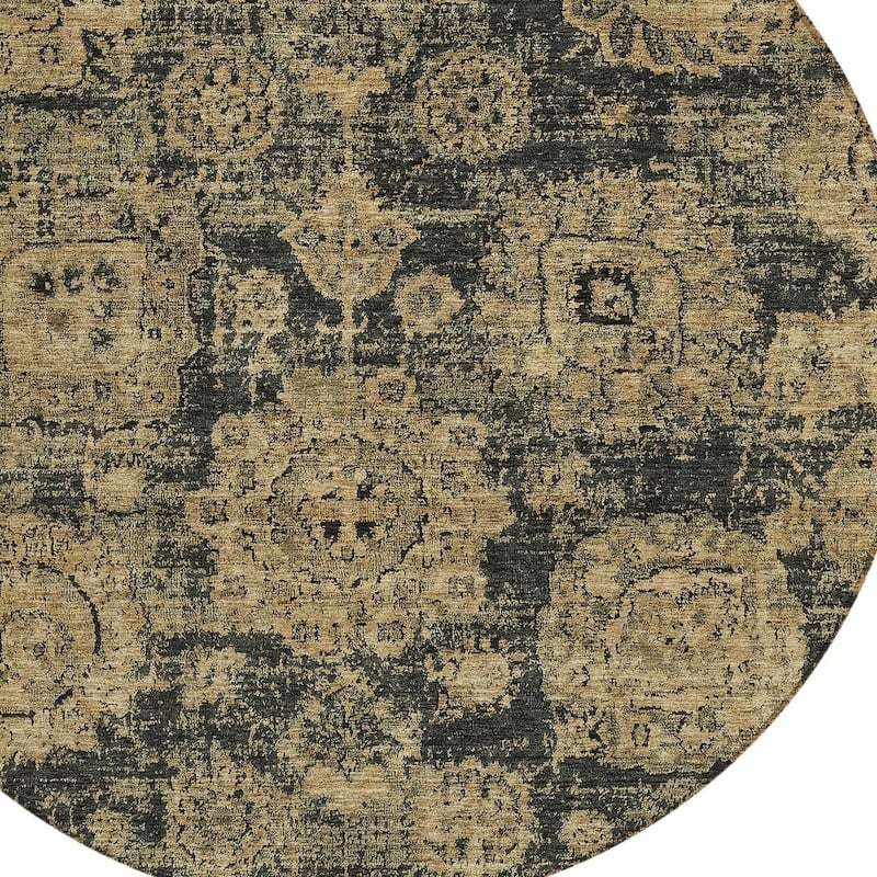 HomeRoots Floral Transitional Rectangle Outdoor Rug