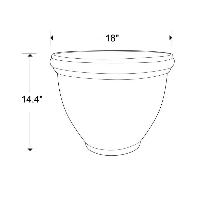 Southern Patio Heritage Resin 18-inch Outdoor Planter