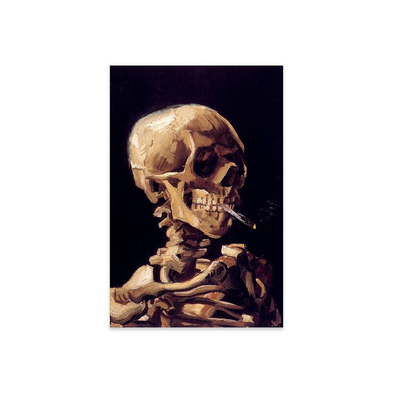 Head Of A Skeleton With Burning Cigarette, c. 1885-1886 Print On Acrylic Glass by Vincent van Gogh