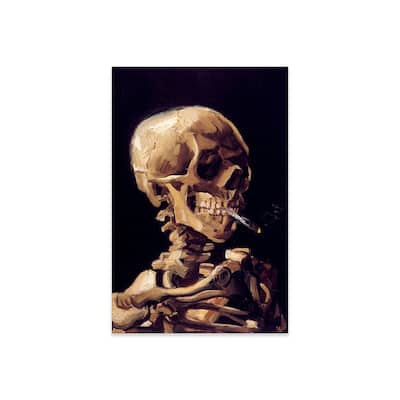 Head Of A Skeleton With Burning Cigarette, c. 1885-1886 Print On Acrylic Glass by Vincent van Gogh