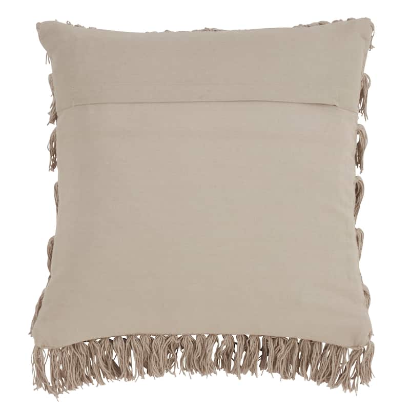 Woven Fringes Throw Pillow