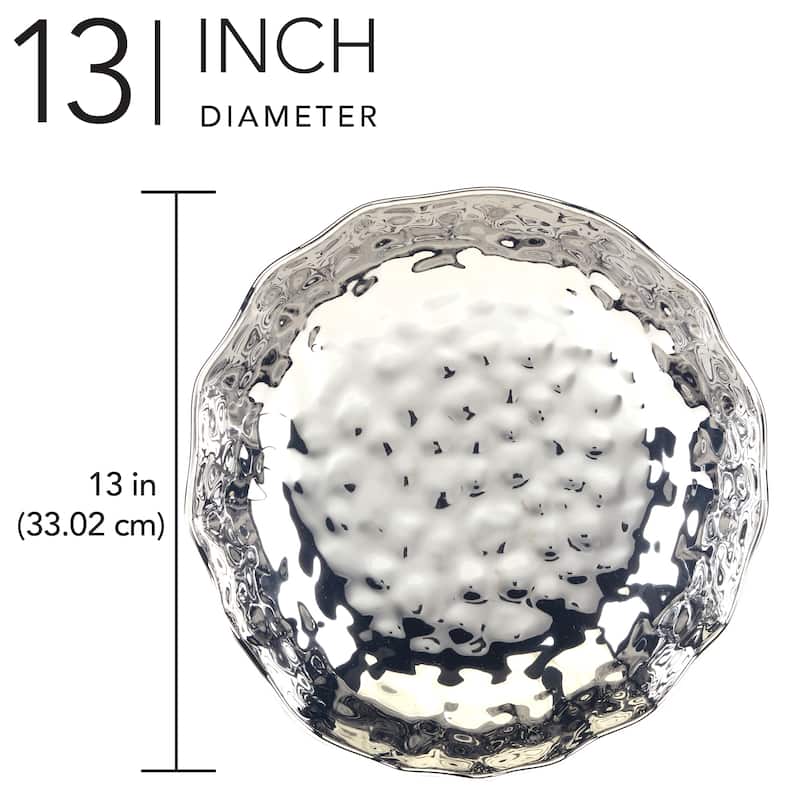 Certified International Silver Coast Serving Bowl - 13" Diam x 3"