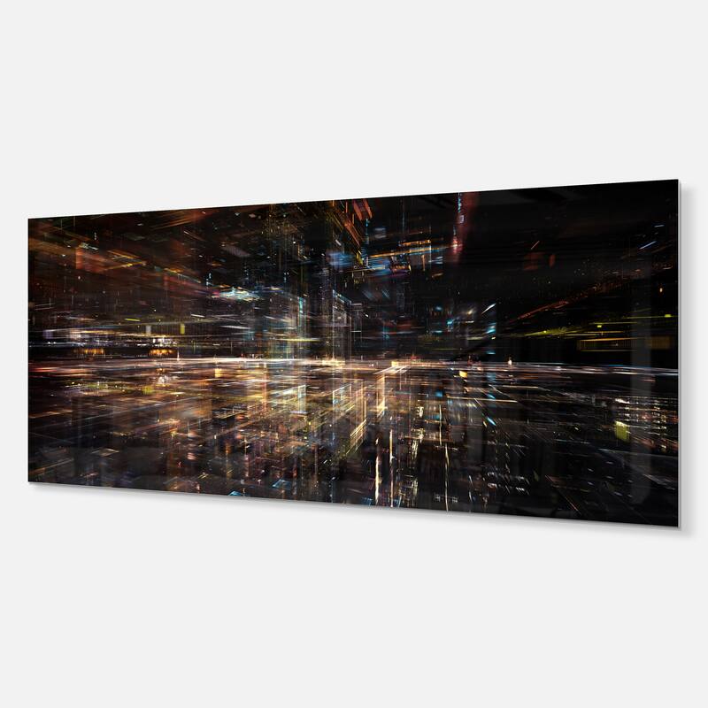 Designart 'Glow of Technology' Contemporary Metal Wall Art