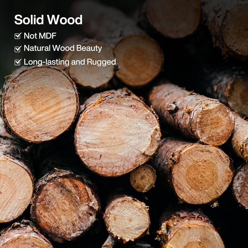 63-Inch Solid Wood Console Table, 2-Tier Narrow Entryway Table with Storage - 63" L x 11.8" W x 31.5" H