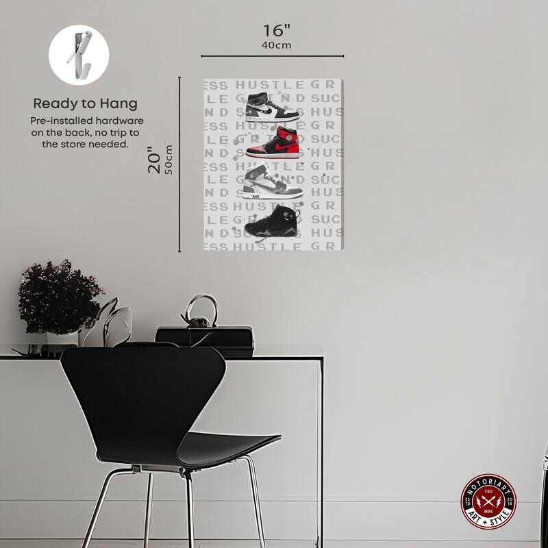 Notoriart Hype Sneakers Gallery Wrapped Sneaker 1 Piece Canvas Wall Art
