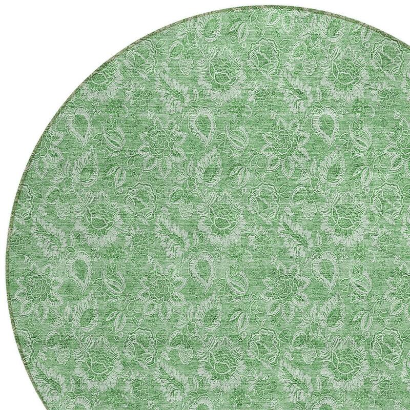 HomeRoots Floral Transitional Rectangle Outdoor Rug