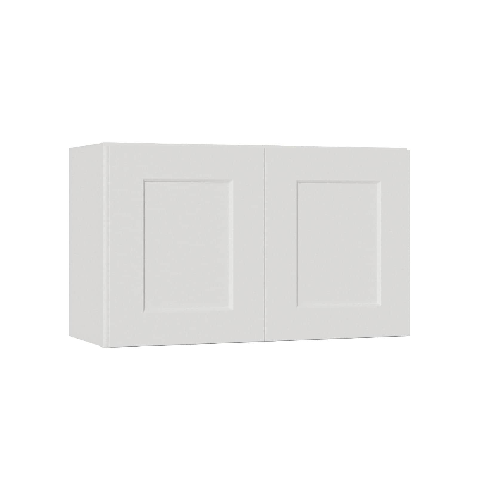Solid Wood Shaker Short Wall Cabinet, 30"W x 12"D x 18"H, Painted White, Ready-to-Assemble (RTA) Kitchen Cabinet