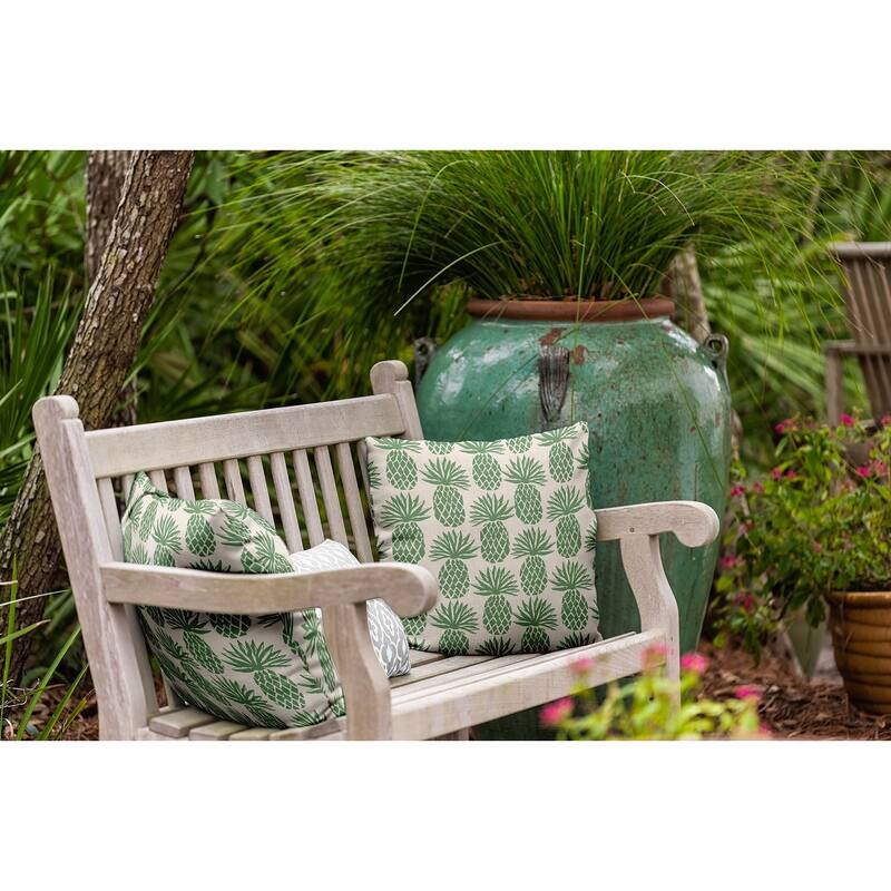 Pineapple Stripes Indoor/Outdoor Throw Pillow