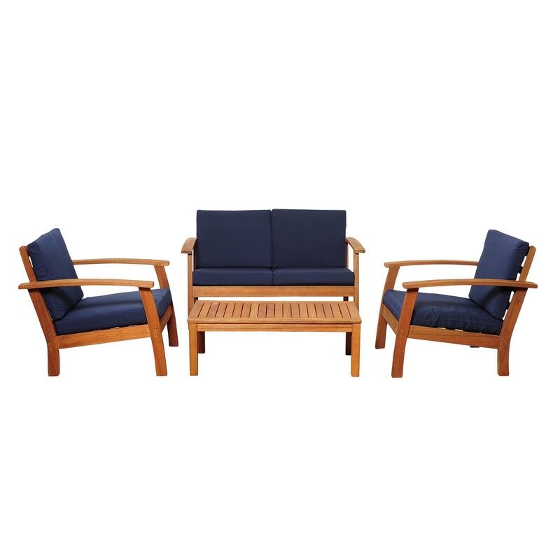 Tottenville 4-piece Patio Conversation Set by Havenside Home