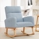 preview thumbnail 72 of 171, HOMYKA 28" Wide Rocking Chair for Nursery with Solid Wood Leg